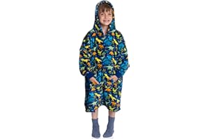 MAD DOG CONCEPTS Mad Dog Kids Blanket Hoodie - Wearable Blankets with Cozy Sleeves, Soft Fleece & Sherpa Designs, for Boys & Girls, Ages 4-13