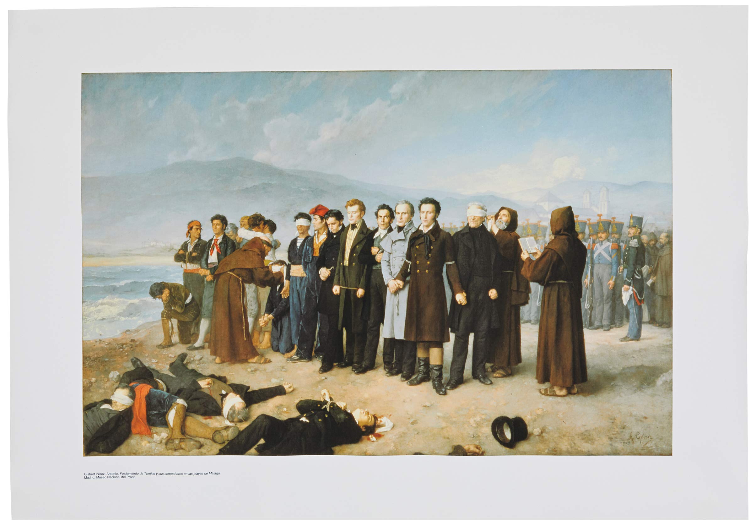 Official Reproduction of the Prado Museum "Shooting of Torrijos and their companions on the beaches of Malaga"