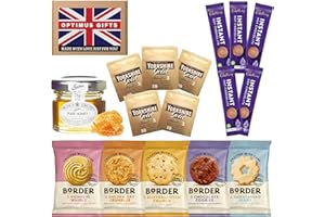 OY GIFTS Great British Tea Set - Yorkshire Gold Tea and Cadbury Hot Chocolate with Tiptree Honey | Assorted British 5x Border Biscuits | Tea Gifts for Tea Lovers