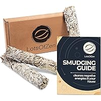 LOTS OF ZEN 9 Inches White Sage Sticks (4 Pack)