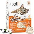 Catit - Go Natural Pea Husk Clumping Cat Litter - Lightweight, Dust Free, Easy Cleaning & Scooping, Flushable Kitty Litter with Odor Control & Subtle Fragrance - 12.3 Lbs, Vanilla Scented