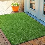 LINLA Artificial Grass Door Mat，42x35 Inches