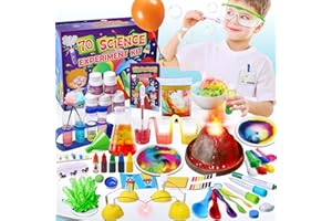 UNGLINGA 70 Lab Experiments Science Kits for Kid, Educational Scientific Toys Gifts for Girls Boys, Chemistry Set, Erupting V