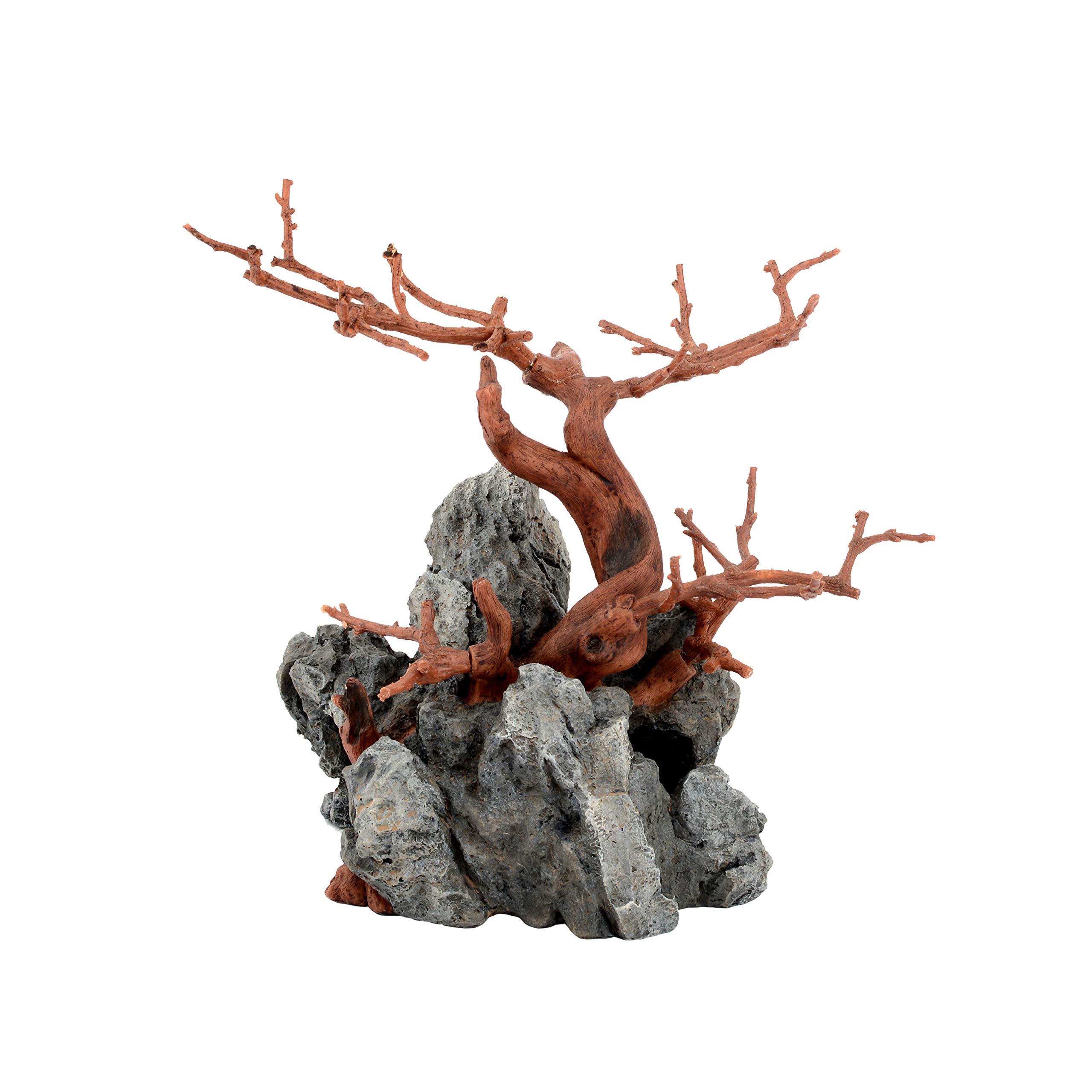 Askoll 281228 Ornament Wood & Rock Brown 20 x 12 x 19 cm