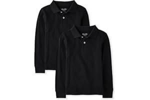 The Children's Place Boys Uniform Long Sleeve Pique Polo