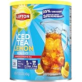 Lipton Iced Tea Mix, Lemon Flavor Black Iced Tea, Reduced Sugar, Makes 28 Quarts