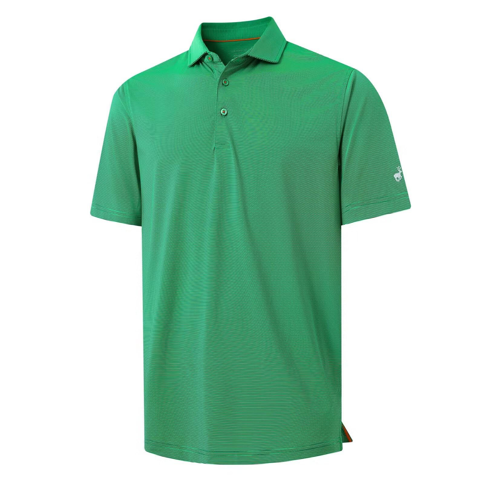 Photo 1 of MICHEL ROUEN Golf Shirts for Men Short Sleeve Lightweight Quick Dry Pin Striped Casual Collared Polo Shirts