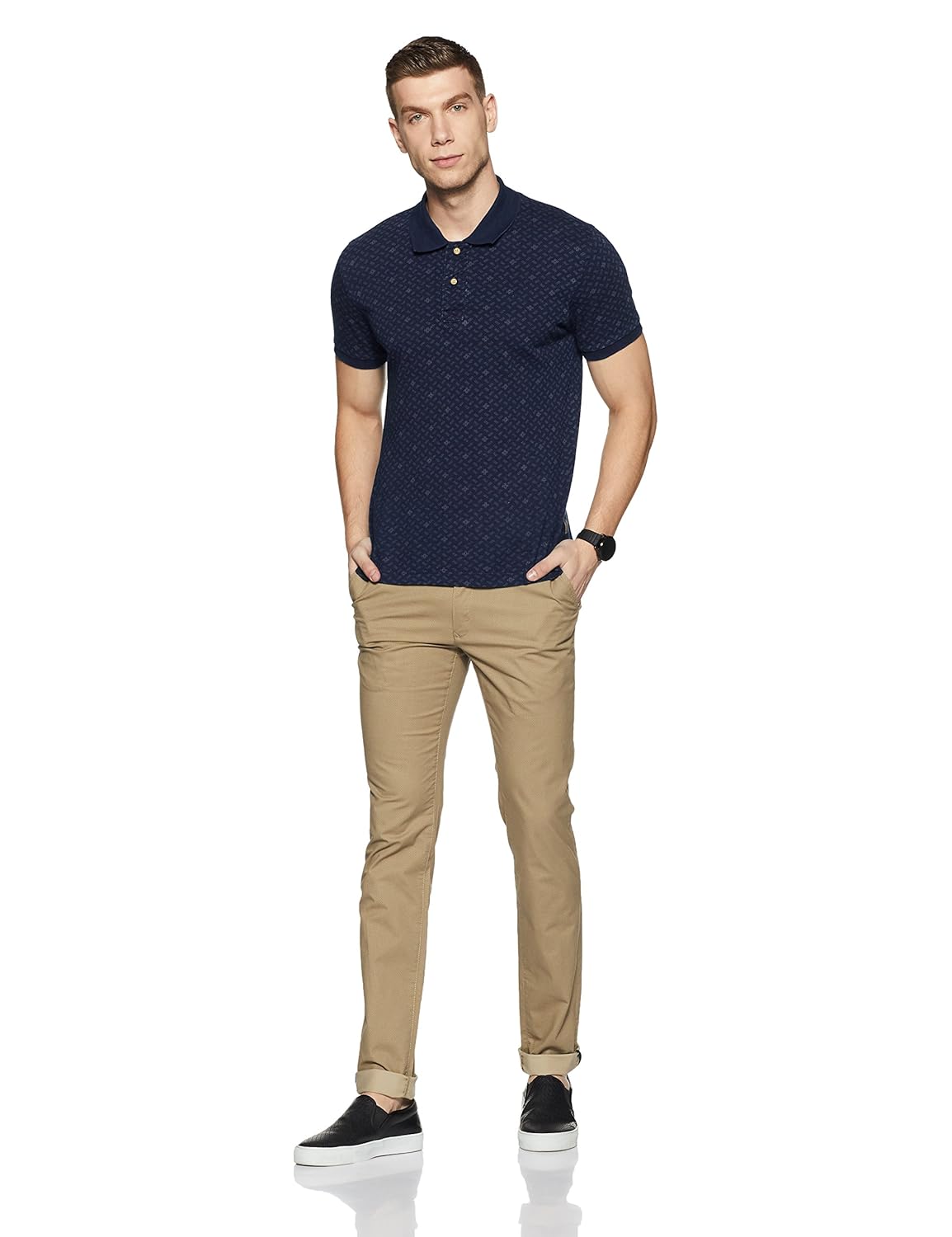 indian terrain men's skinny fit casual trousers