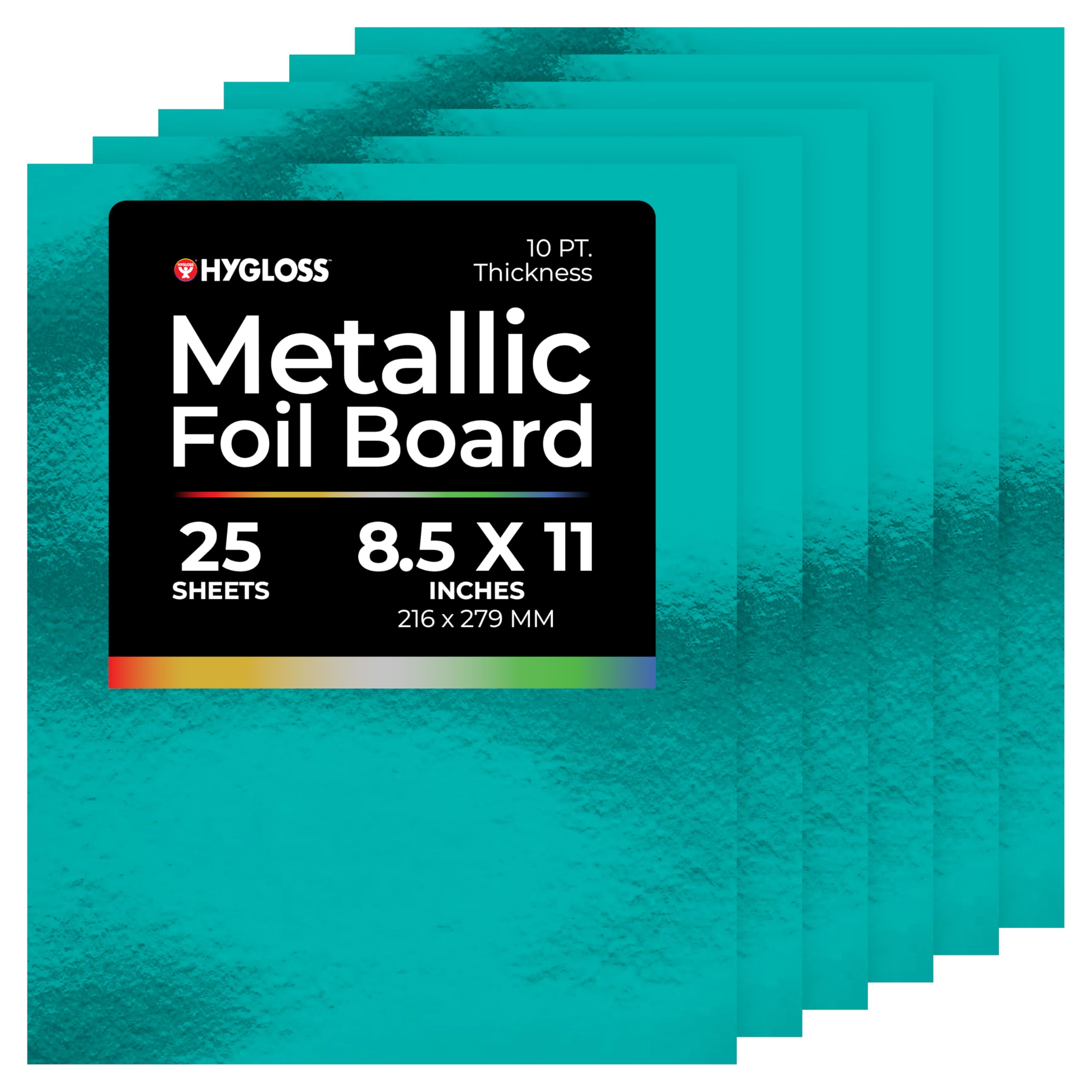 Hygloss Metallic Foil Board Sheets, Light Blue