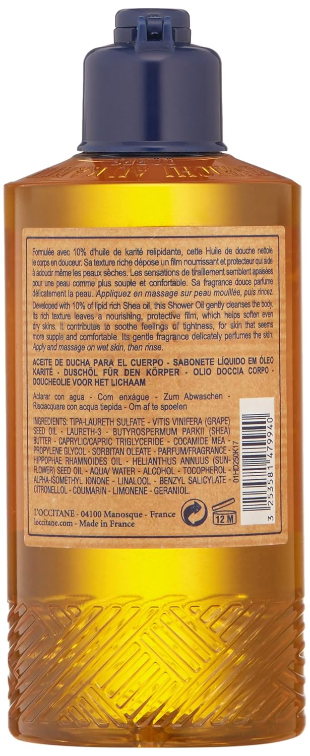 L'Occitane Shea Body Shower Oil with 10% Shea Oil, 8.4 Fl Oz: Premium Beauty