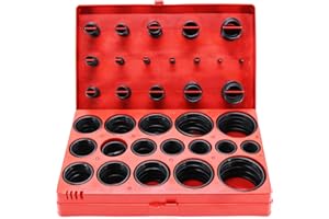 TEXALAN(R) O-Ring Assortment Set Universal Kit with Case Automotive Seal Rubber Gasket 419pc Metric 32 Sizes 3mm-50mm