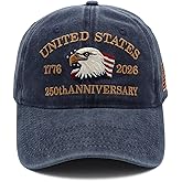 250th Anniversary USA Hat United States 250 Year American Anniversary Hat Eagle Patriotic Embroidery Baseball Cap