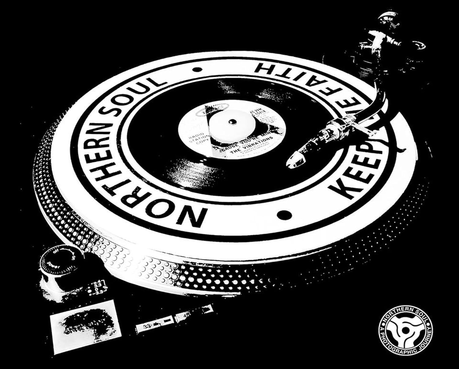 NORTHERN SOUL canvas art print 16 inch x 20 inch stretched over frame