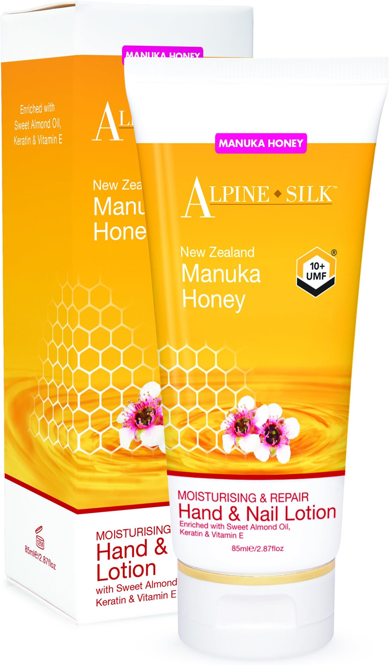Alpine Silk Moisturising & Repair Hand & Nail Lotion Enriched with Sweet Almond Oil, Keratin, & Vitamin E