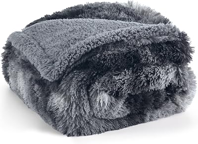 Bedsure Waterproof Dog Blanket Large 100x120cm Tie-dye Grey