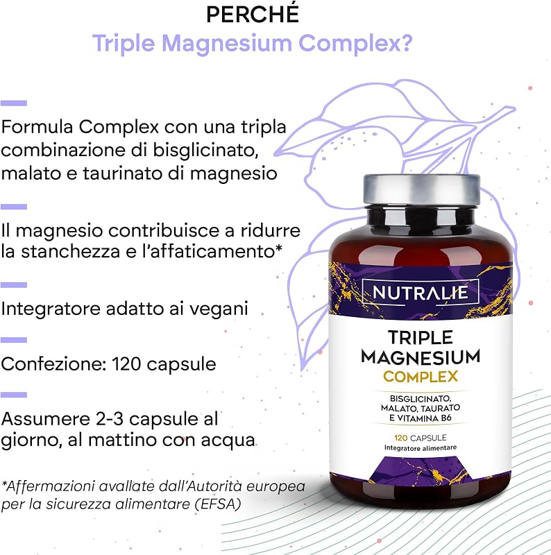 Triple Magnesio Completo - Bisglicinato Malato Taurato B6 — foto 3 di 6