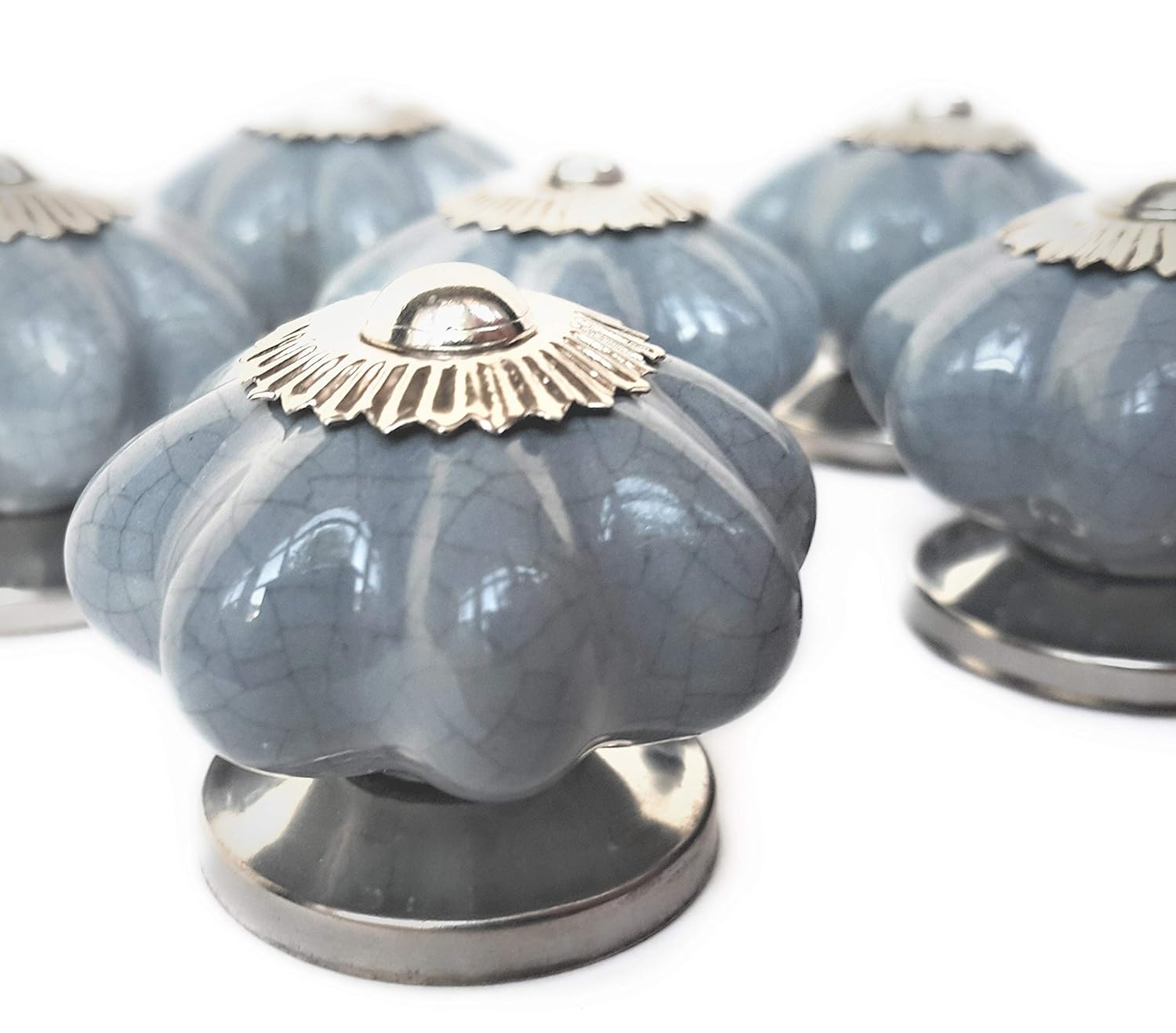 Set Of 6 Ceramic Knobs By Fff Kitchen Cabinet Cupboard Door