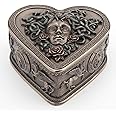 Veronese Design 2.75 Inch Medusa Heart Shaped Trinket Box Greek Roman Legend Gorgon Tabletop Antique Bronze Finish Statue Box
