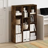 Furinno LUDER 11-Cube Book Shelf Reversible Amber Pine 23.9D x 73.9W x 105.9H cm view 2