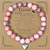 Rpplrten Appreciation Bracelet w/Heartfelt Card - Thank You Gift for Caregivers, Mentors & Life Blessings - Gemstone Keepsake for Grateful Hearts