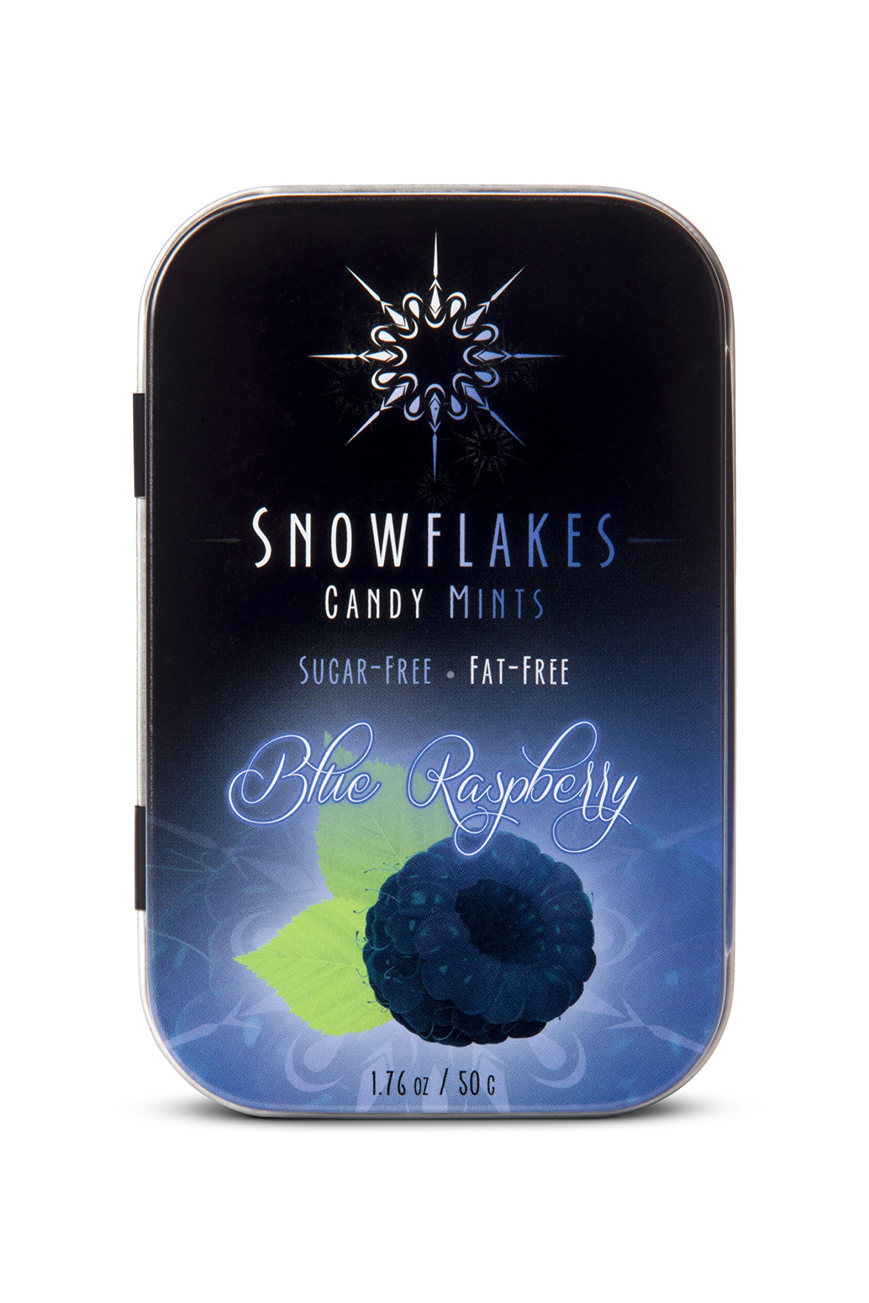 Snowflakes Xylitol Candy (Blue Raspberry) PACK OF 8 Made With Only 2