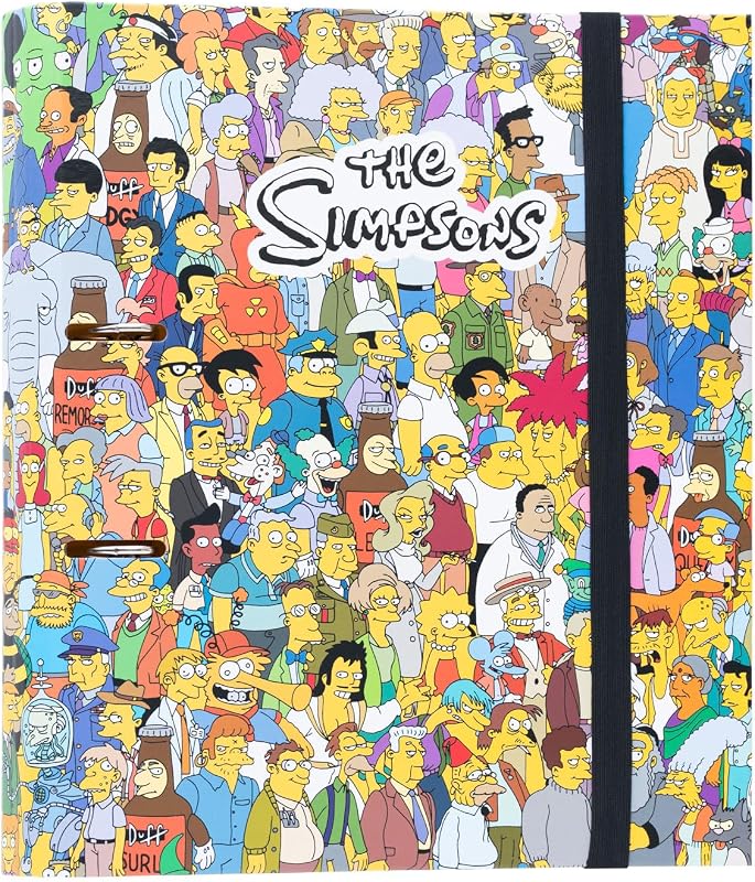 Archivador 2 anillas Simpsons - Carpeta anillas A4 escolar con Tapa Dura y banda elástica | Material escolar y papeleria Vuelta al Cole