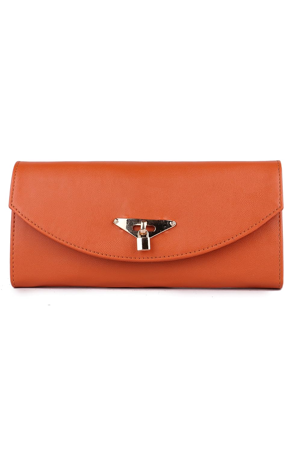 jfc women orange pu clutch