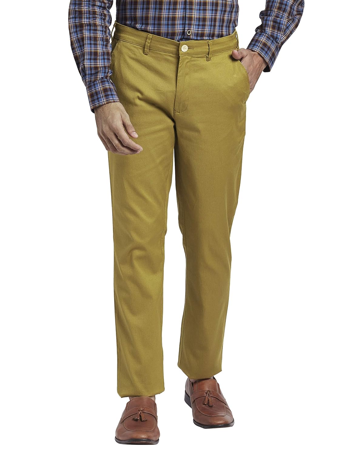 Buy Colorplus Medium Khaki Trousers(CMTV11427H591F038) at Amazon.in