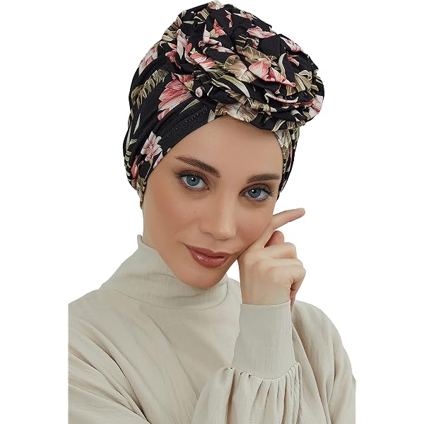KISS COLORS & CARE Top Knot Turban – Vorgebunden, Schwarz, Dehnbar & Weich Zum Schlafen, Haarschutz Für Alle Haartypen