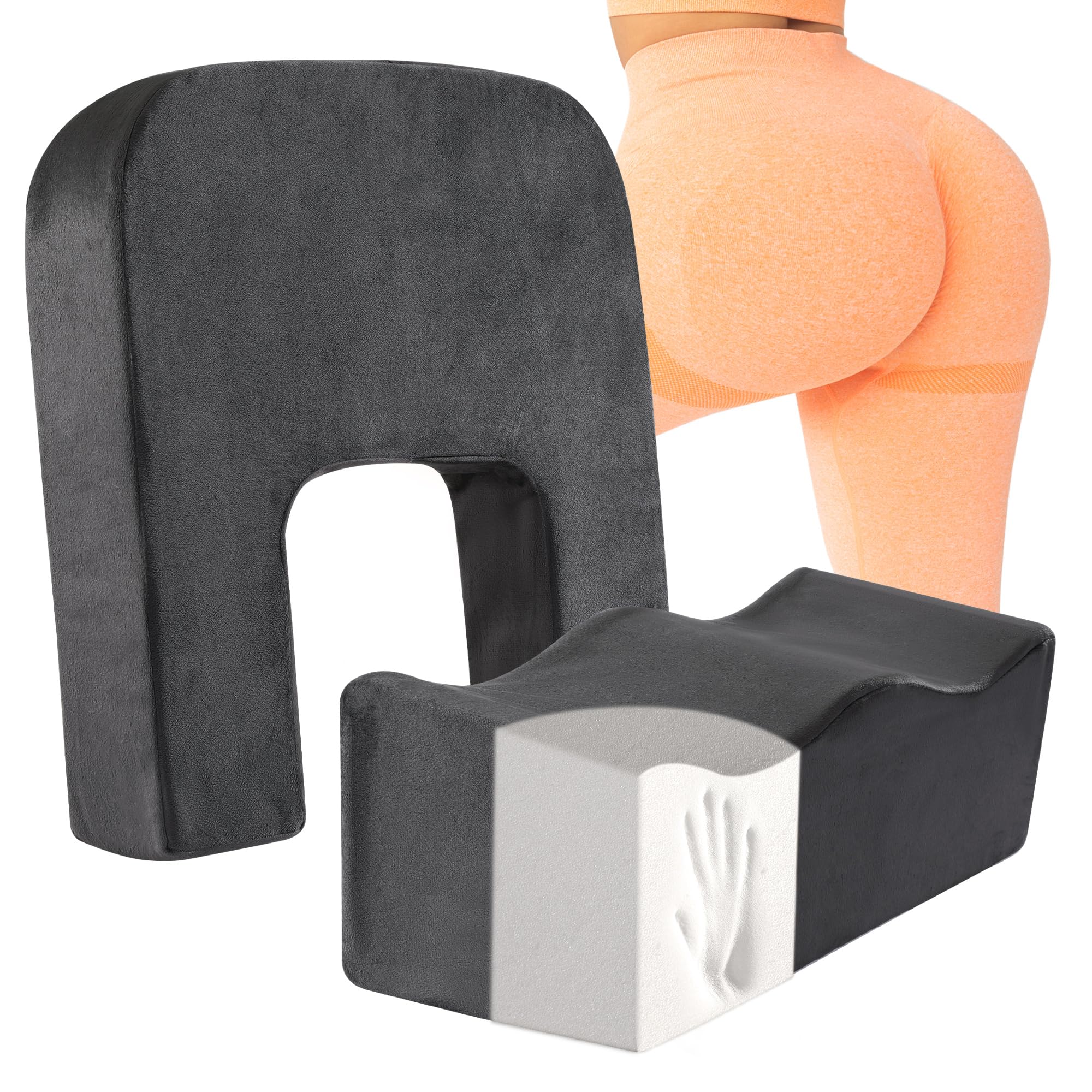 Photo 1 of * BUM PILLOW ONLY* HOMBYS BBL Pillow After Surgery for Butt,Brazilian Butt Lift Pillow + Back Support Cushion,Memory Foam Butt Pillow for Sitting,Driving,BBL Post Surgery Supplies