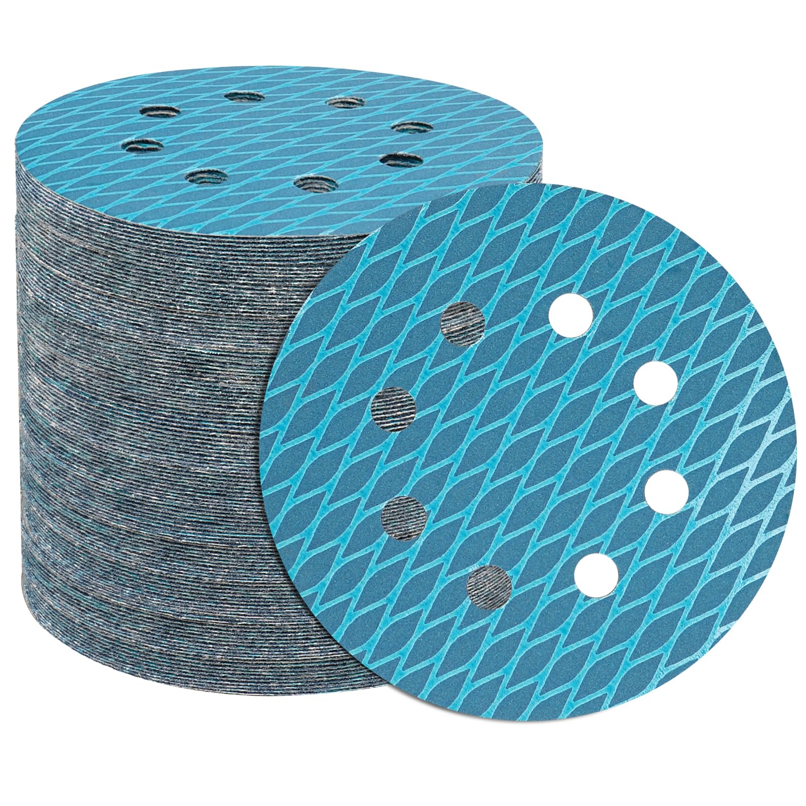 STEBRUAM 125mm Sanding Discs Pads, 100Pcs 320 Grits Sand Paper for Random Disc Sanders & Orbital Sander