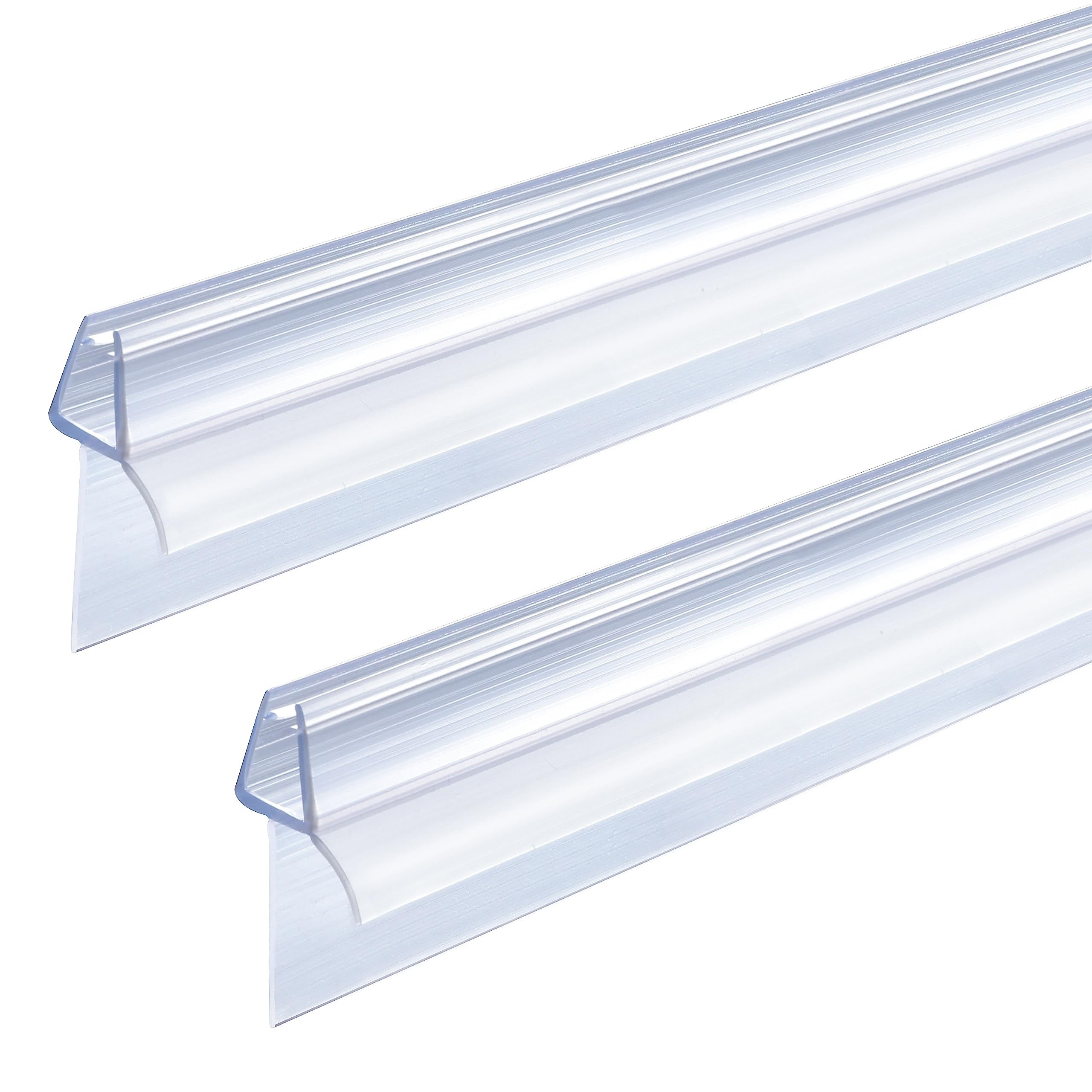 ITTISO Shower Screen Seal Strip 2 x 80 cm for 4mm/5mm/6mm Glass Thickness Shower Door Seal Strip Covers up to 20mm Gap Replacement Shower Door Bottom Seal (TypeE. 2x80cm for 4/5/6mm)