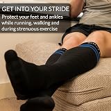 360 RELIEF 15-20 mmHg Compression Socks for Women Men Black with 2 Blue Lines view 6