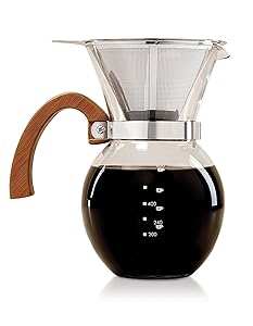 HIC Harold Import Co. 43781 HIC Pour-Over Coffee Maker Clear