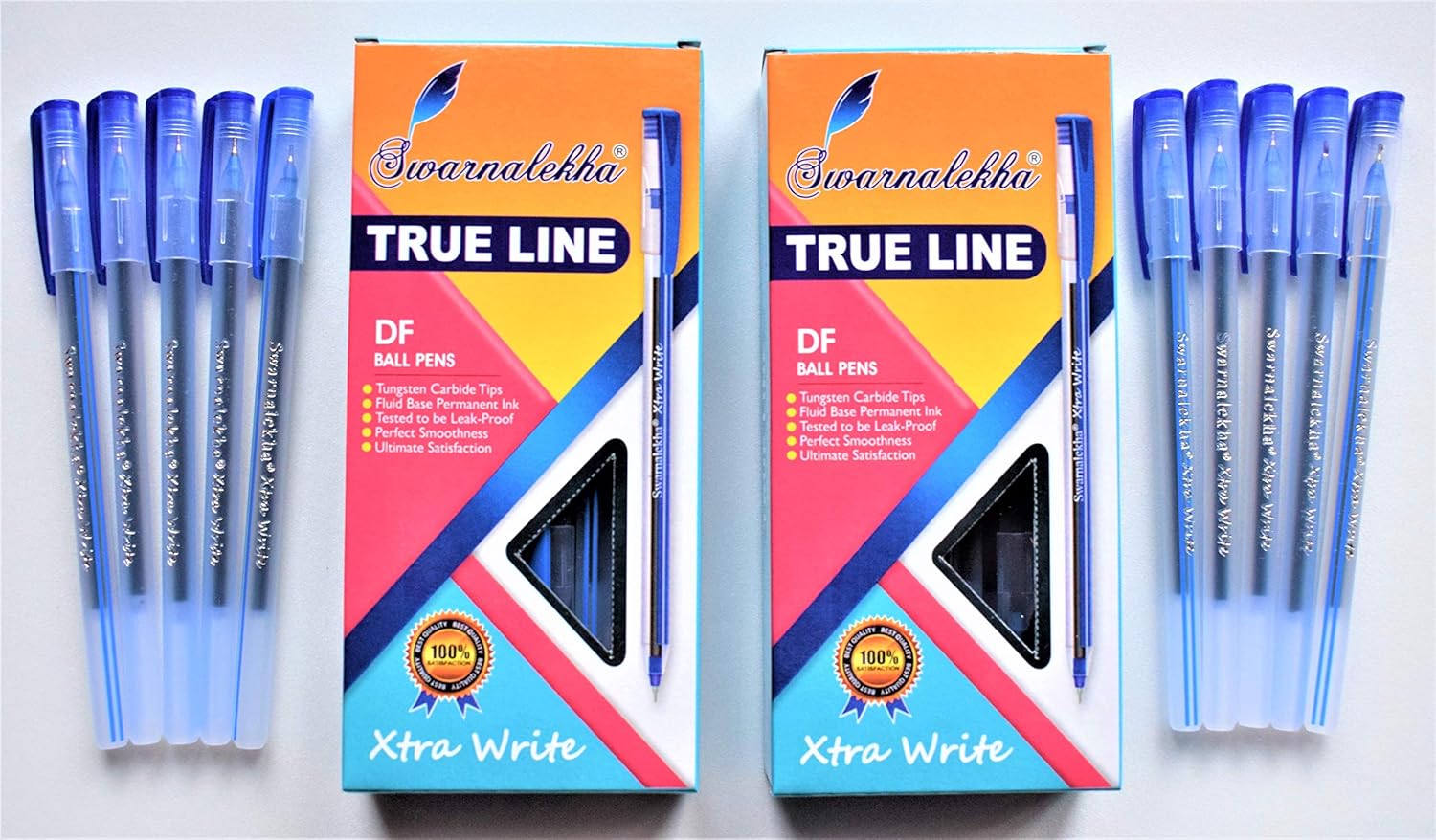 Fort Use And Throw Pen Swarnalekha® 50 Blue TRUE LINE Use & Throw Ballpoint Pen Direct Fill
