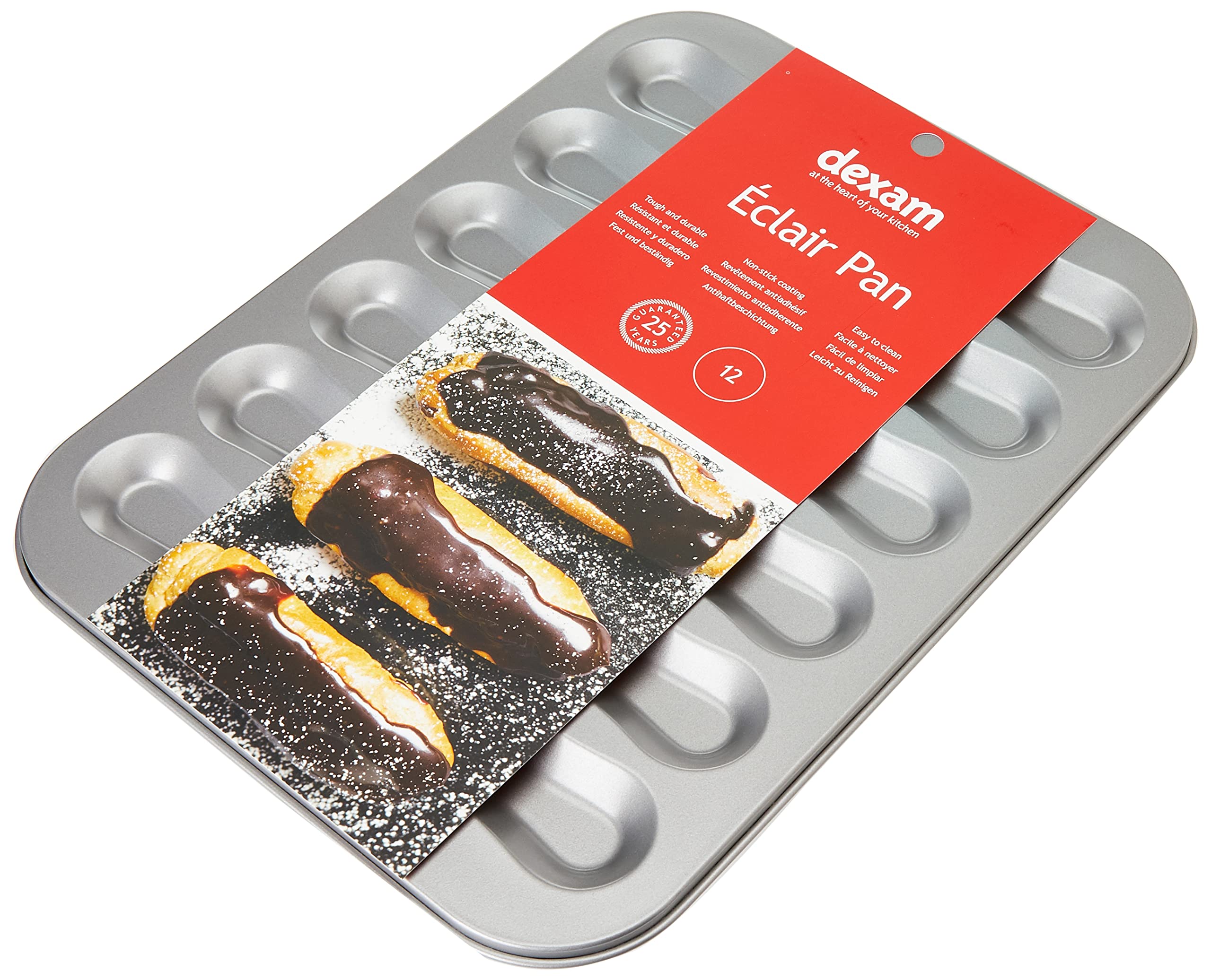 Dexam Eclair Pan Non-Stick 12 Cup, Grey