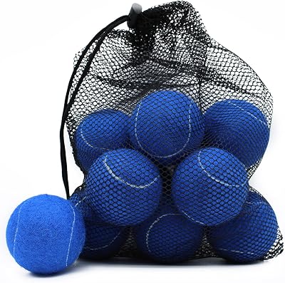 Magicorange Tennis Balls 12 Pack Practice Balls with Mesh Bag Blue