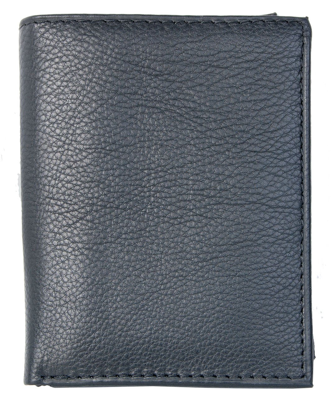 Black Wallet Whole Made of Genuine Leather Without Any Logos or Markings