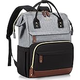 LOVEVOOK Laptop Backpack for Women, 15.6 Inch Work Business Backpacks Purse With Large Capacity, Waterproof Nurse Bag College Bookbag for School, Waterproof Casual Daypack for Travel