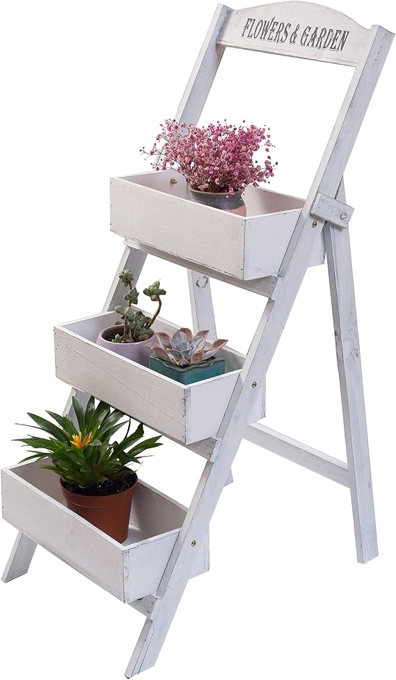 Flor plataforma escaleras Blumenetagere tres etapas flores ...