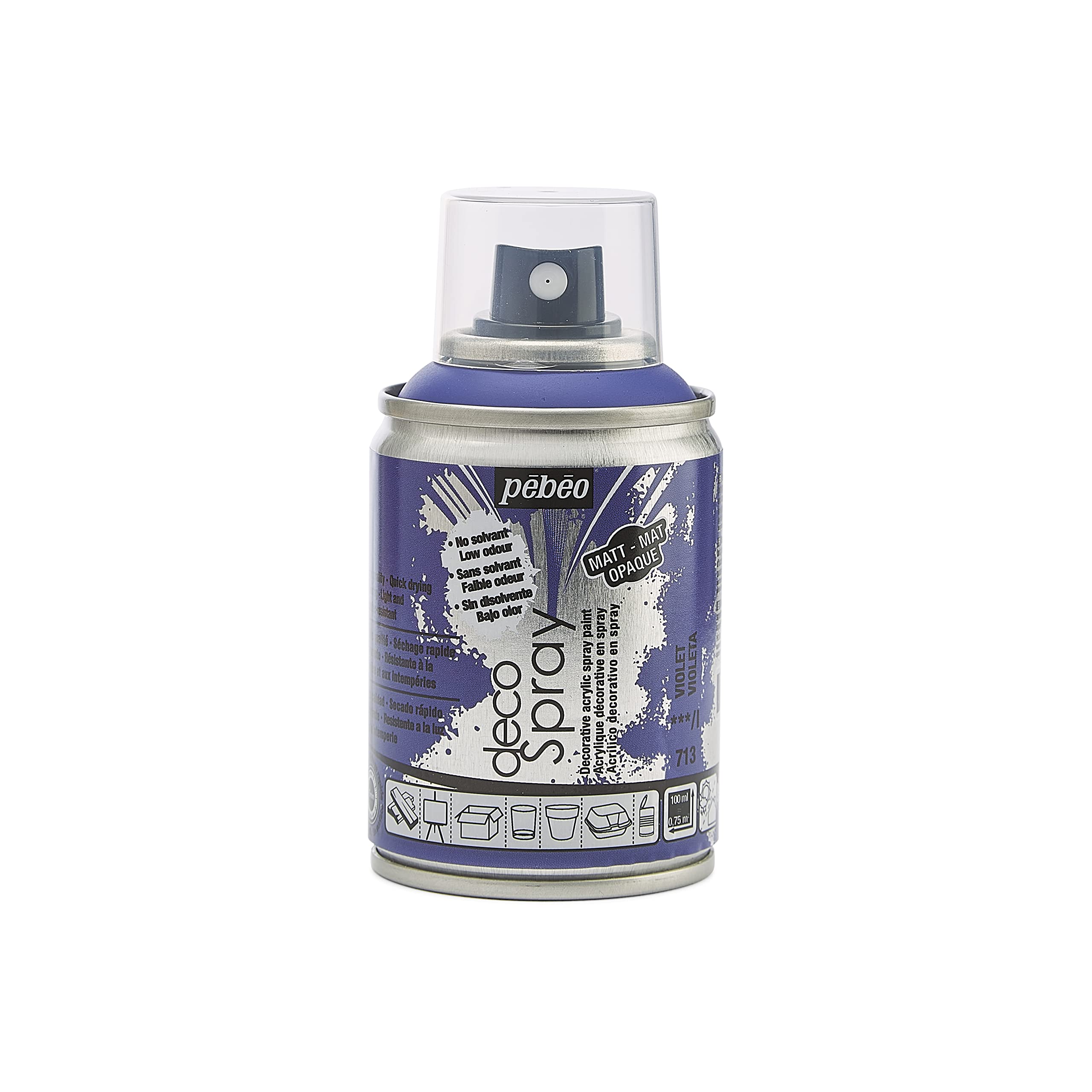 PEBEO 93713 100ml Deco Spray, Acrylic, Violet, 10.5 x 5.2 x 5.2 cm