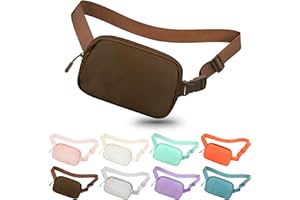 jealkip Fanny Pack Crossbody Bag for Women and Men, Belt Bag for Hiking Bum Bag with Adjustable Strap,Casual Cell Phone Pouch?Waist pack for Running Workout Sports Travel Brown