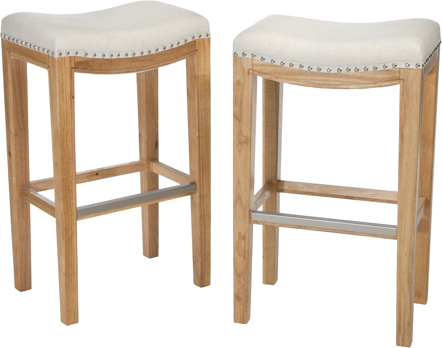 Best Selling Andres Backless Bar Stools, OffWhite, Set of
