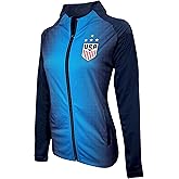 Icon Sports Offical Licensed US Soccer Women's USWNT Full Zip Fitted Track Jacket