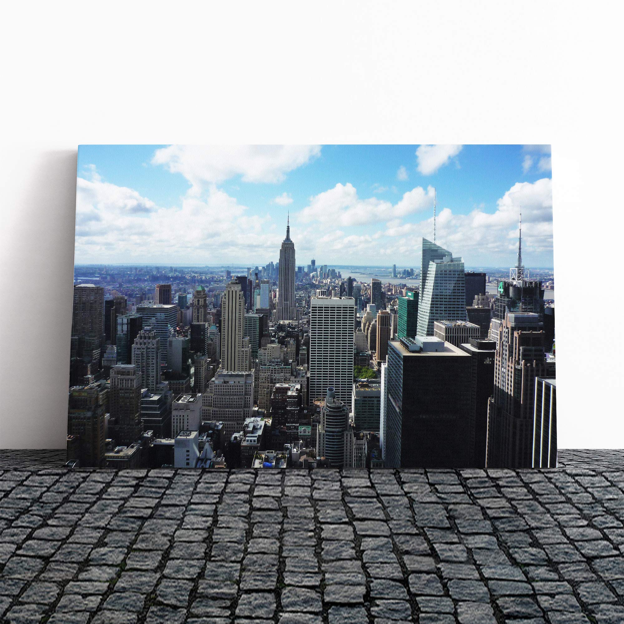 New York City Skyline USA (29) Canvas Print | Gallery Wrapped 30mm Frame Wall Art | 20x14 inches | Ready to Hang | Modern Cityscape Picture | Living Room Bedroom Lounge Office