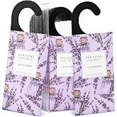 Large 12 Packs Lavender Hanging Scented Sachets Long-Lasting Closet Deodorizer Air Freshener Fabric Refresher Odor Eliminator for Drawer Home Fragrance Gift Set