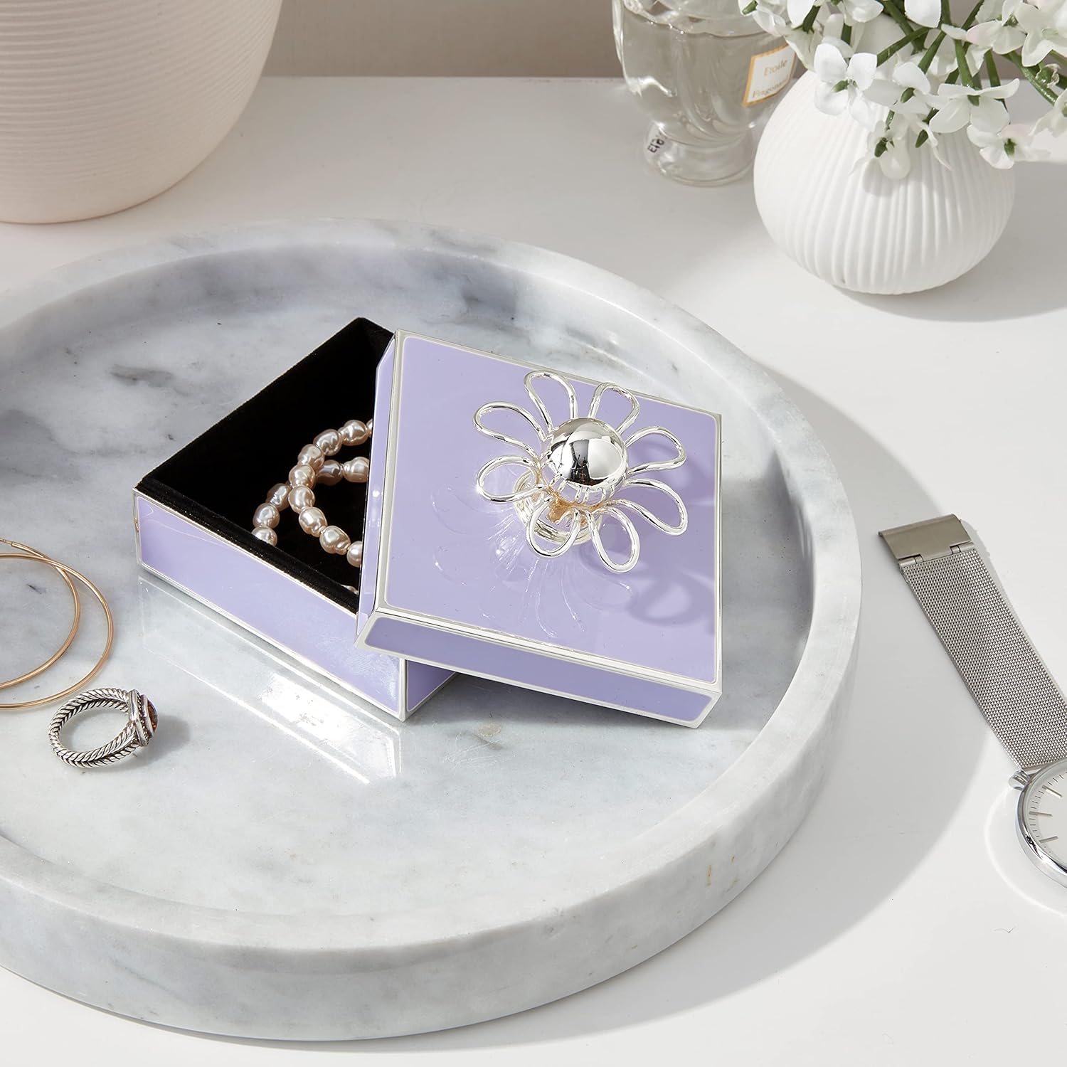 KATE SPADE Keaton Street Lilac Jewelry Box, 0.65 LB, Purple: Home & Kitchen