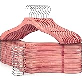 TOPIA HANGER Red Cedar Coat Hangers 24 Pack, Premium Wood Suit Sweater No Shoulder Bump Hangers, 360° Swivel Hook and Cut Notches Clothes Hangers for Sweater, Coat, Shirts, Jackets, Dress, CT85C