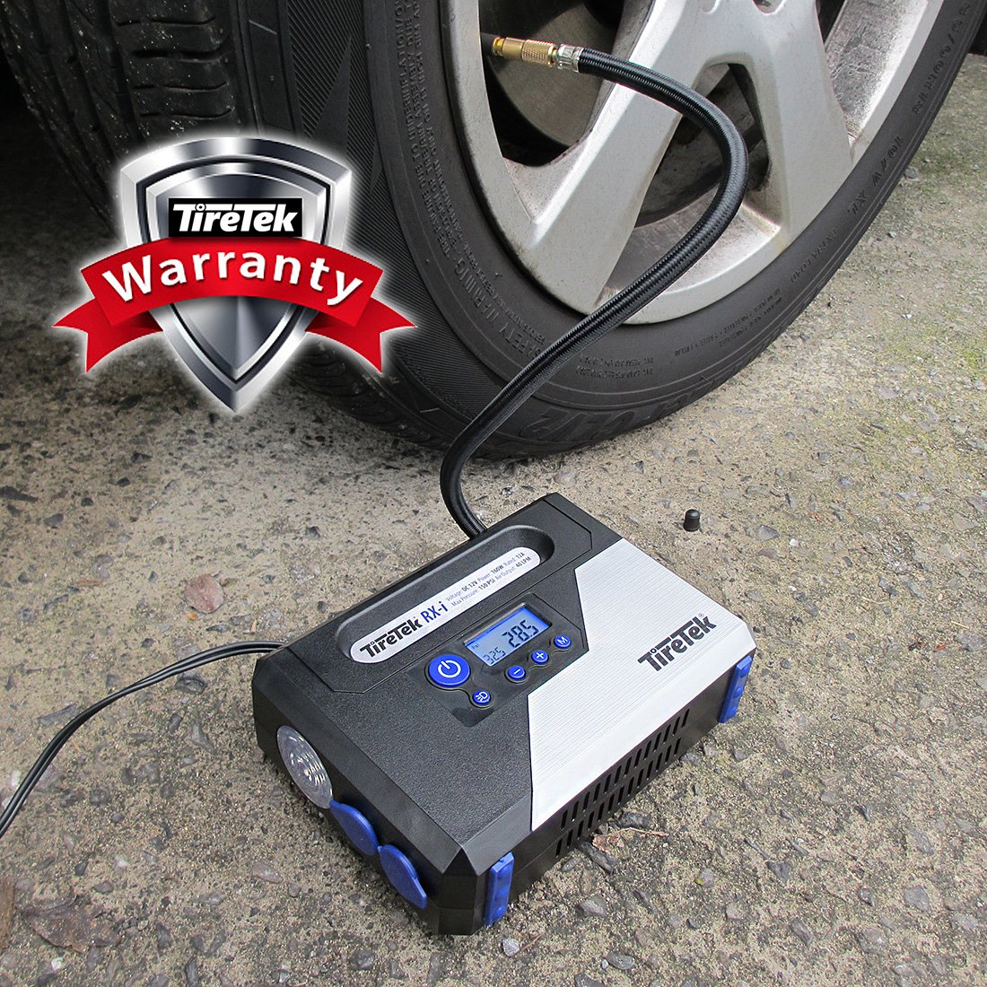 TireTek TT303 RXi Digital Car Tire Inflator Pump12v Portable Air Compressor with Auto Shut