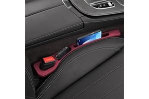 Homaupt Car Seat Gap Filler, 2 Pack No-Drop Seat Side Gap Seam Filler Organizer Universal Fit Fill the Gap Between Seat & Con